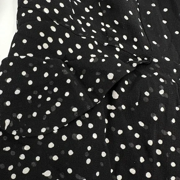 Maggie Boutique Vintage Black/White 100% Silk Lined Blouse Women’s Size 14 - Picture 7 of 14